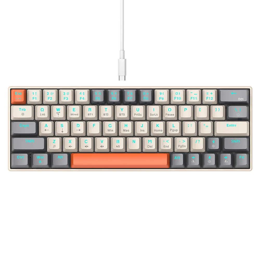 T30 Wireless RGB Mechanical Keyboard 63 Keys - Mechanical Keyboard T30 Wireless RGB Mechanical Keyboard 63 Keys product image | Njamala Store
